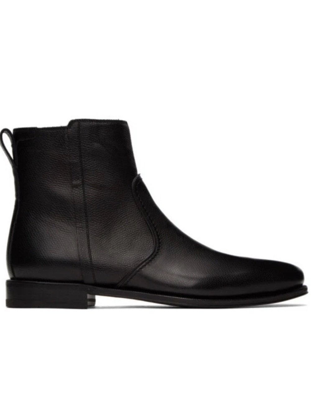 Salvatore Ferragamo spider sz 7 EE Men's Black Leather Chelsea Boots
